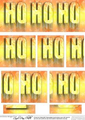Ho Ho Ho Icy Dl Side Stacker Topper