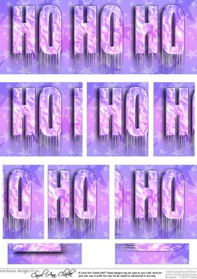 Ho Ho Ho Icy Dl Side Stacker Topper