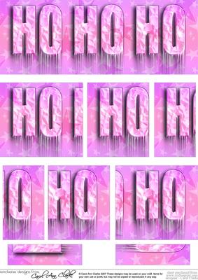 Ho Ho Ho Icy Dl Side Stacker Topper