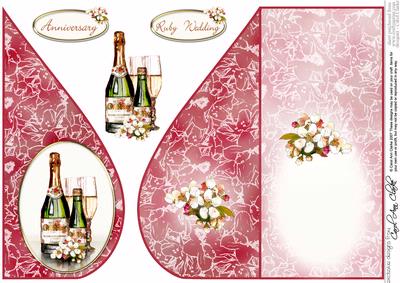 Champagne & Flowers Teardrop