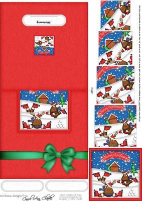 Xmas Rudolph No-hole Over the Edge N Spiral Pyramid