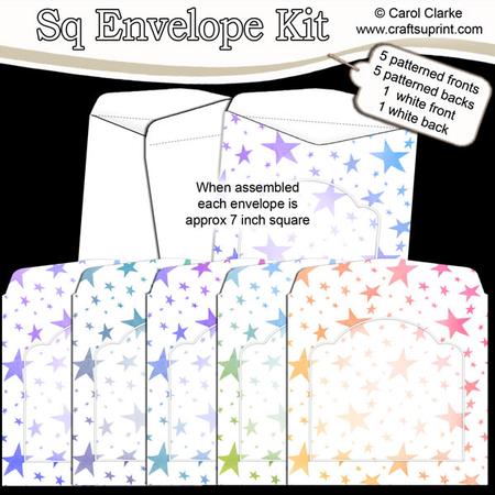 Stars 7 x 7 Inch Envelope Kit