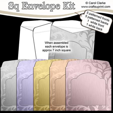 Metallic Swirls 7 x 7 Inch Envelope Kit