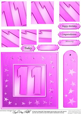 11th Bright Metallic Age Quick Card with Twisted Pyramage