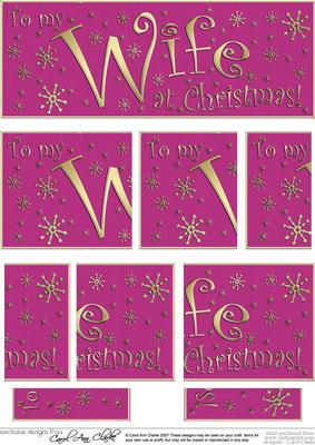 Wife Christmas Dl Side Stacker Topper