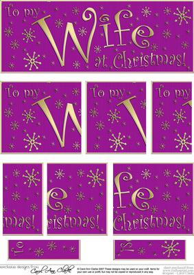 Wife Christmas Dl Side Stacker Topper