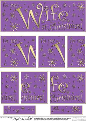 Wife Christmas Dl Side Stacker Topper