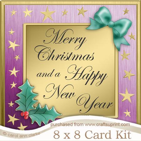 8 x 8 Elegant Christmas Greetings Kit with 3D Decoupage