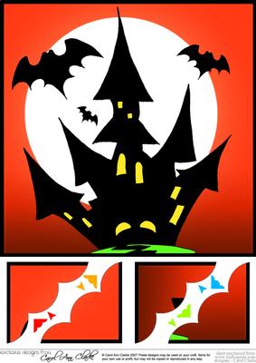 8 x 8 a Haunting We Will Go Scalloped Corner Topper