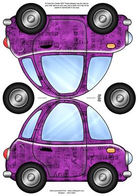 Funky Car Shaped Card