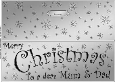 Large Dl Merry Christmas Mum and Dad Quick Cut and Fold Card