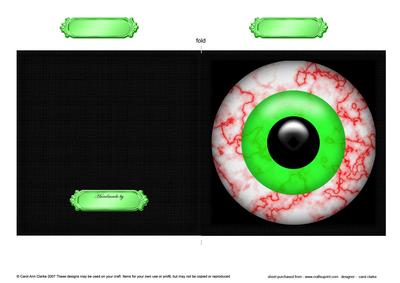 Spooky Eyes Cut and Fold Card