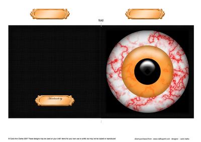 Spooky Eyes Cut and Fold Card