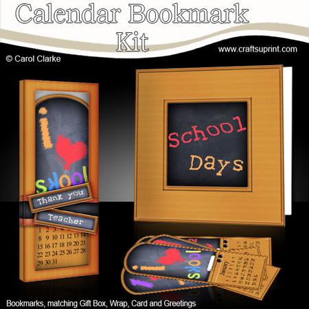 School Days Everlasting Calendar Bookmark Gift Set N Quick C
