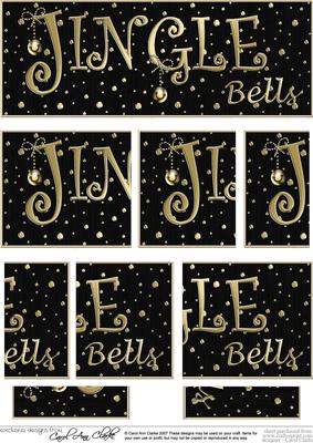 Jingle Bells Christmas Dl Side Stacker Topper