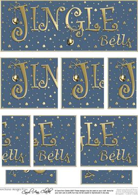 Jingle Bells Christmas Dl Side Stacker Topper