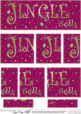 Jingle Bells Christmas Dl Side Stacker Topper