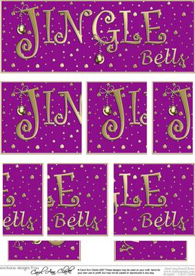 Jingle Bells Christmas Dl Side Stacker Topper