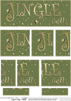 Jingle Bells Christmas Dl Side Stacker Topper