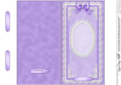 Dl Pearls, Lace and Ribbon Plain Card Base