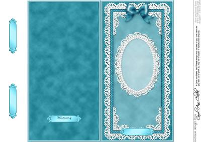 Dl Pearls, Lace and Ribbon Plain Card Base