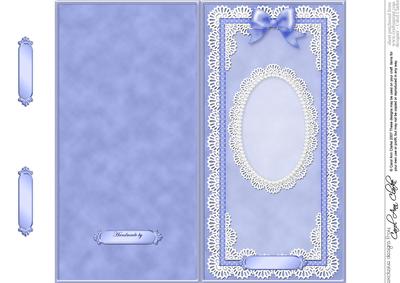 Dl Pearls, Lace and Ribbon Plain Card Base