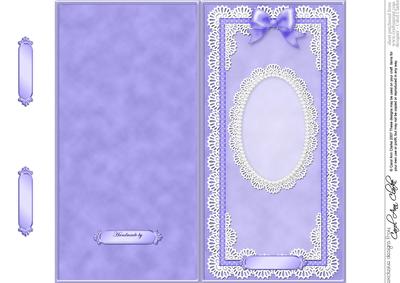 Dl Pearls, Lace and Ribbon Plain Card Base