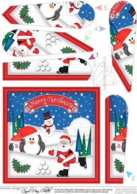 Xmas Friends Fan Pyramage Topper