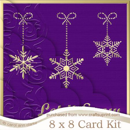 8 x 8 Xmas Snowflakes Kit with Scalloped Corners