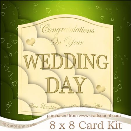 8x8 Wedding Day Champers Label Scalloped Corner Kit