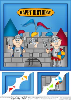 8 x 8 Bert's Castle Scalloped Corner Topper