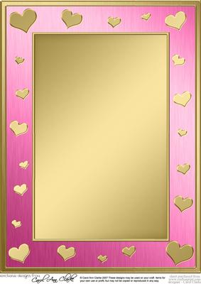 A4 Metallic Romantic Hearts Plain Card Base