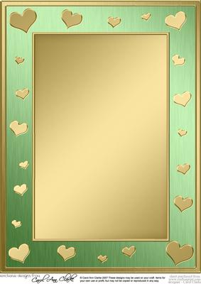 A4 Metallic Romantic Hearts Plain Card Base