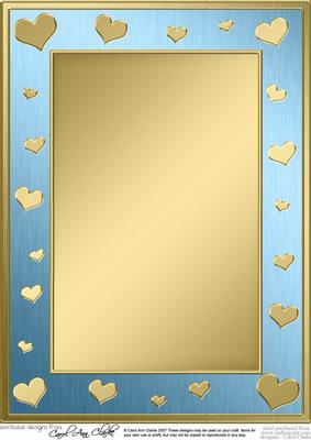 A4 Metallic Romantic Hearts Plain Card Base