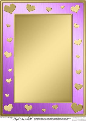 A4 Metallic Romantic Hearts Plain Card Base