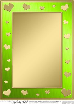 A4 Metallic Romantic Hearts Plain Card Base