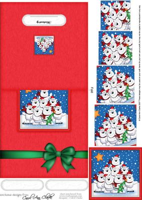 Xmas Polar Bears No-hole Over the Edge N Spiral Pyramid