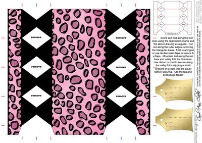 Animal Print Cracker Shaped Treat or Favour Box