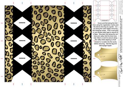 Animal Print Cracker Shaped Treat or Favour Box