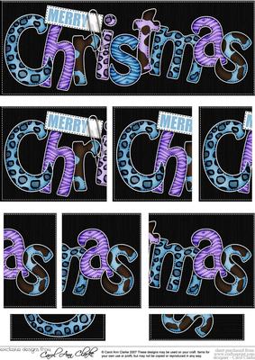 Animal Print Christmas Dl Side Stacker Topper