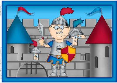 A4 Bert's Castle Card Topper