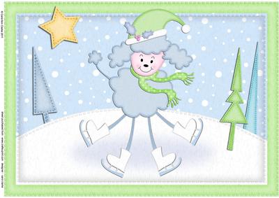 A4 Poodle Felties Card Topper