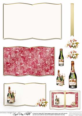 Champagne and Flowers Book Sheet