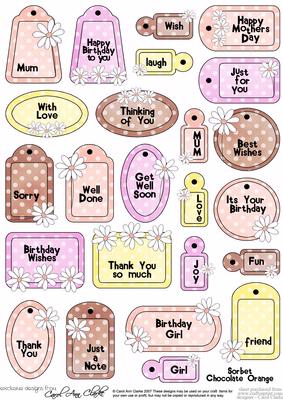 Pretty Sorbet Greetings and Tags