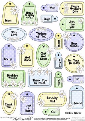 Pretty Sorbet Greetings and Tags