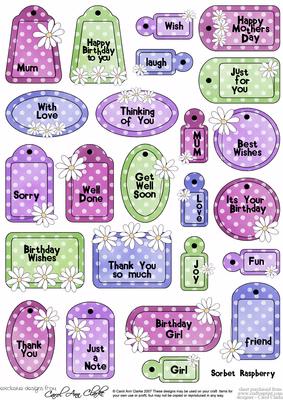 Pretty Sorbet Greetings and Tags