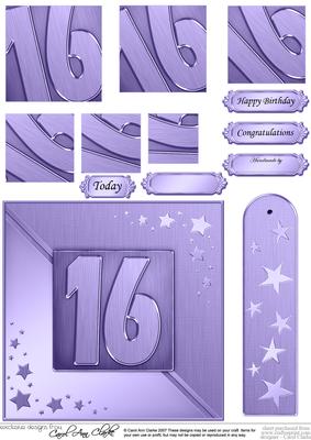 16th Metallic Age Quick Card with Twisted Pyramage
