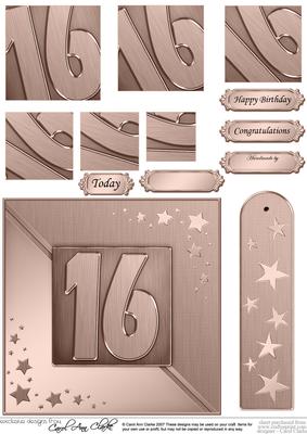 16th Metallic Age Quick Card with Twisted Pyramage