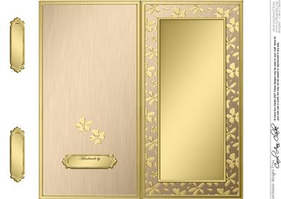 Dl Metallic Flowers Plain Card Base