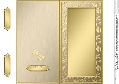 Dl Metallic Flowers Plain Card Base